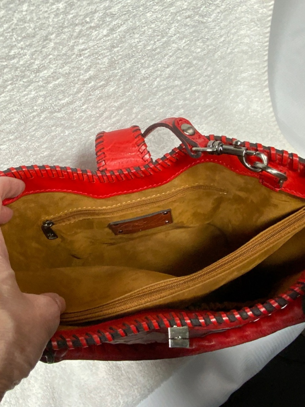 NWOT - Patricia Nash Ninetta Bag – Vibrant Red Tooled - Picture 7 of 16
